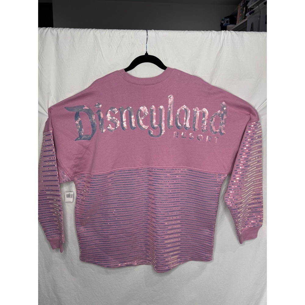 NWT Disneyland Resort Spirit Jersey Pink Iridescent Sweatshirt XL Disney Parks